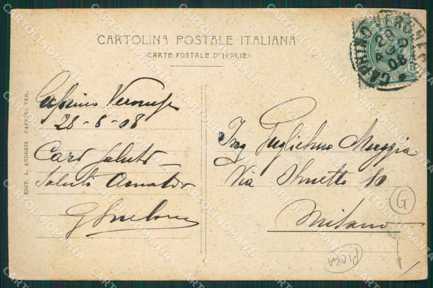 Verona Caprino Veronese cartolina QK7488 – retro