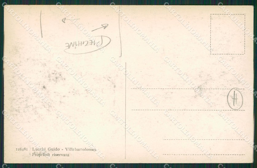 Verona Villa Bartolomea PIEGHINE cartolina QK7495 – retro