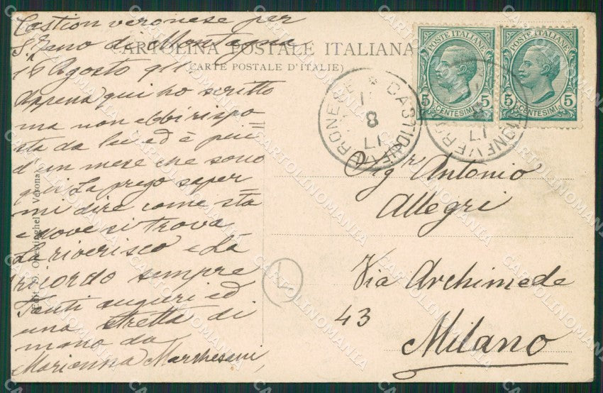 Verona San Zeno di Montagna Militari cartolina QK7499 – retro