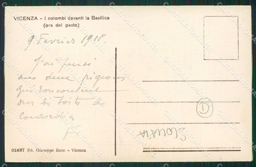 Vicenza Città SCOLLATA cartolina QK7529 – retro