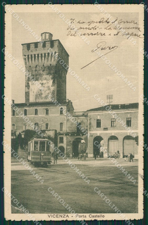 Vicenza Città Tram PIEGA cartolina QK7543 – fronte
