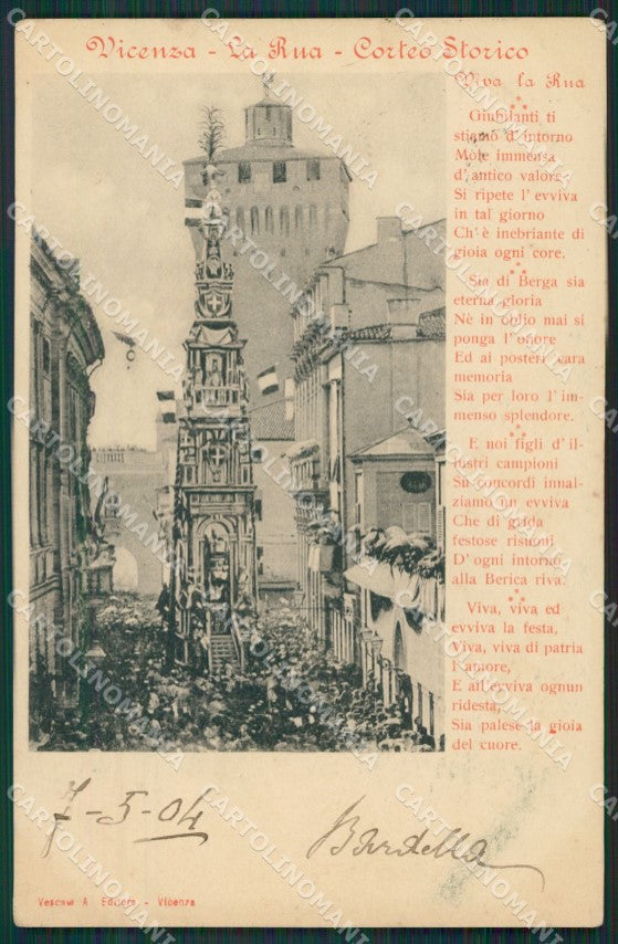 Vicenza Città Processione cartolina QK7560 – fronte