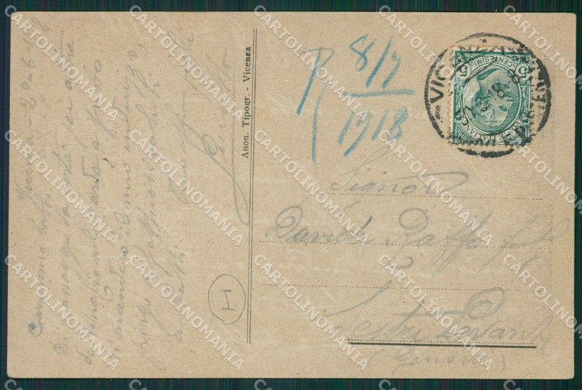 Vicenza Città PIEGHINA cartolina QK7578 – retro