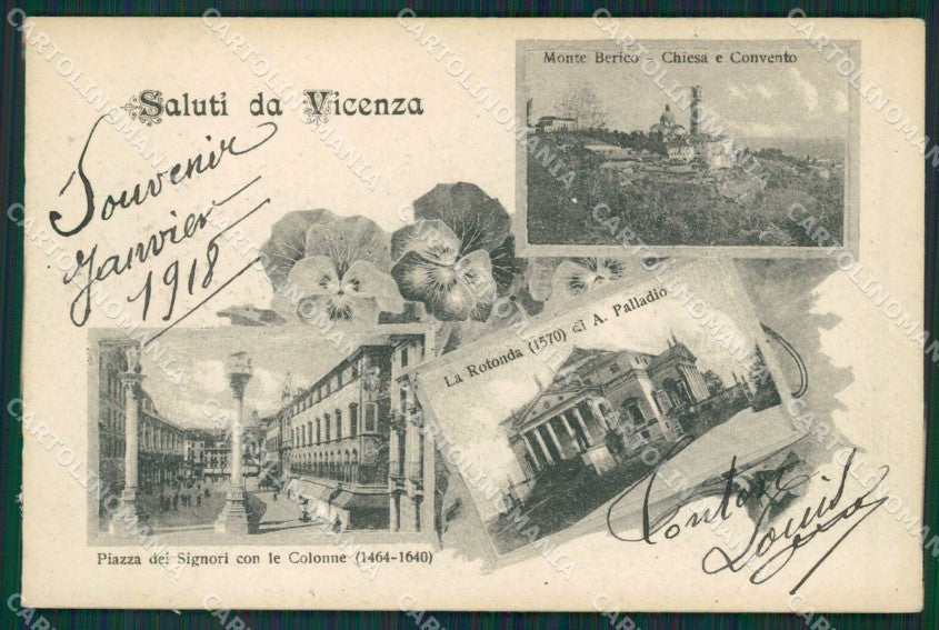 Vicenza Città Saluti da Bertiglia ? cartolina QK7589 – fronte
