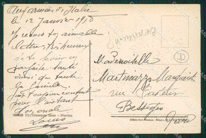 Vicenza Città Saluti da Bertiglia ? cartolina QK7589 – retro
