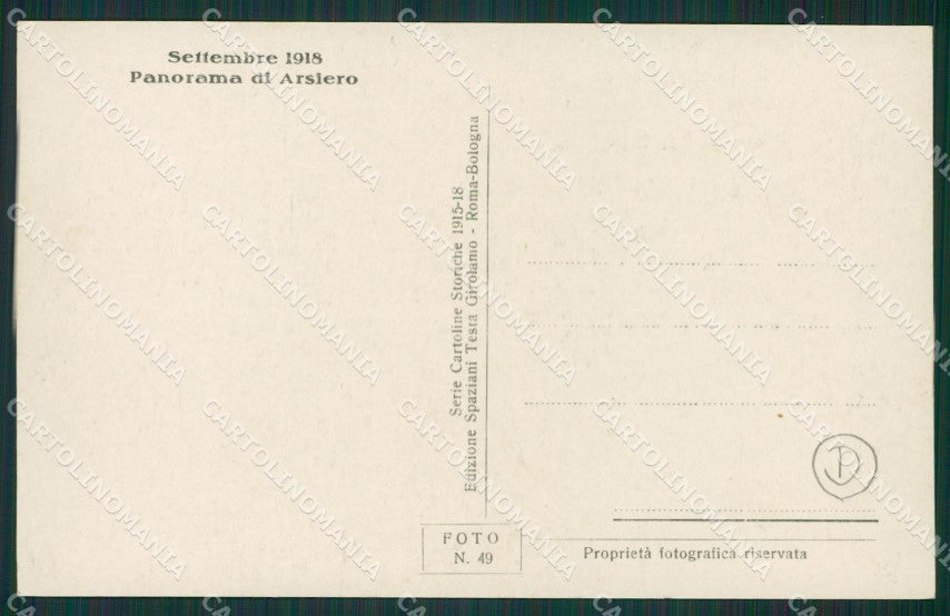 Vicenza Arsiero Foto cartolina QK7605 – retro