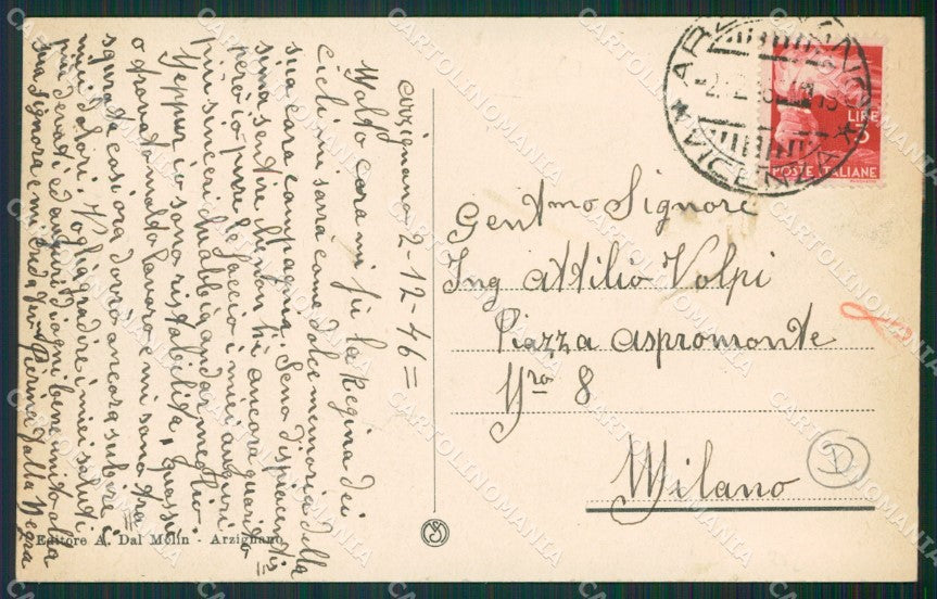 Vicenza Arzignano cartolina QK7612 – retro