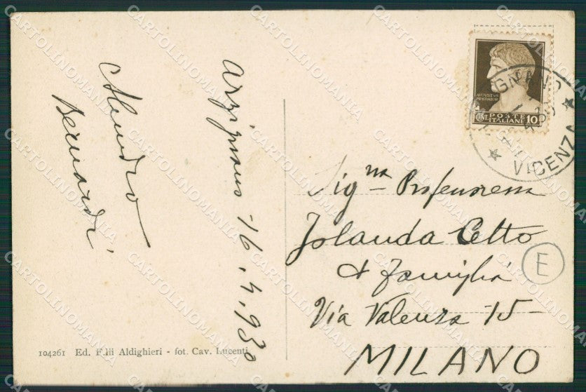 Vicenza Arzignano cartolina QK7619 – retro