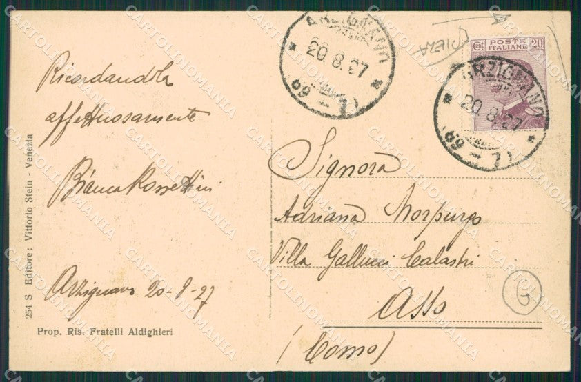 Vicenza Arzignano PIEGA cartolina QK7629 – retro