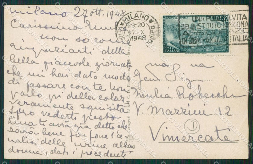 Vicenza Asiago PIEGA cartolina QK7649 – retro