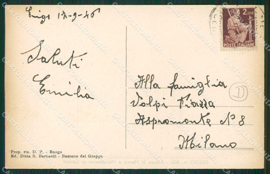 Vicenza Enego cartolina QK7663 – retro