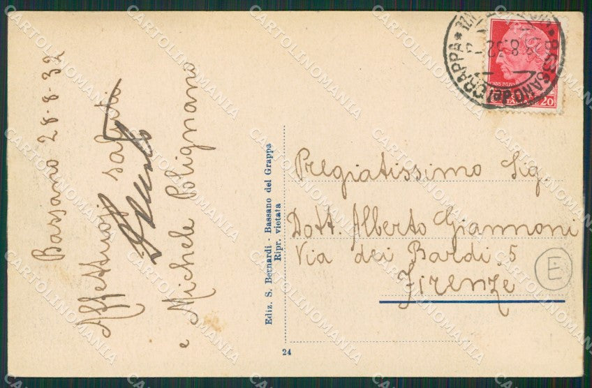 Vicenza Bassano del Grappa cartolina QK7700 – retro