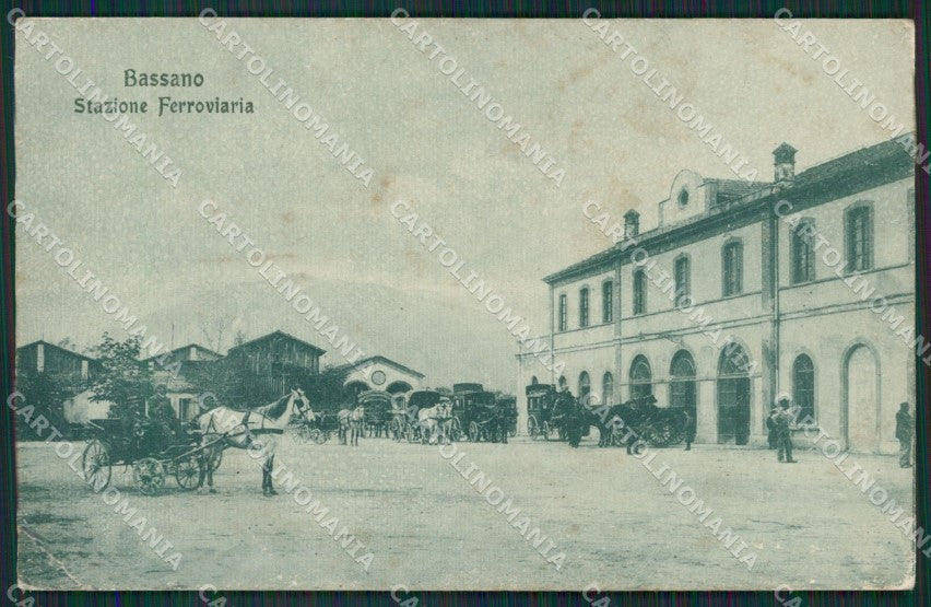 Vicenza Bassano del Grappa Stazione PIEGA cartolina QK7719 – fronte