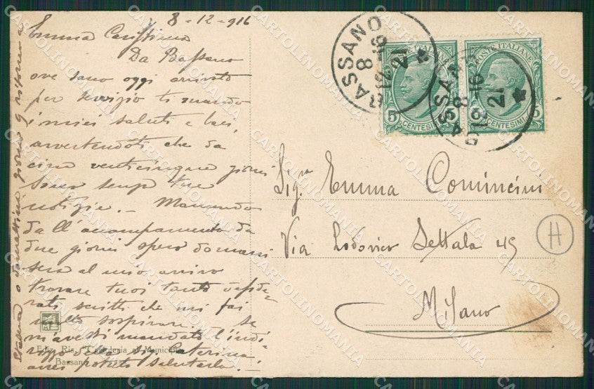 Vicenza Bassano del Grappa cartolina QK7722 – retro