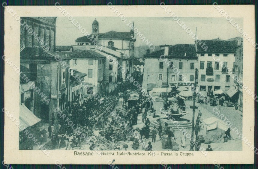 Vicenza Bassano del Grappa Militari cartolina QK7723 – fronte