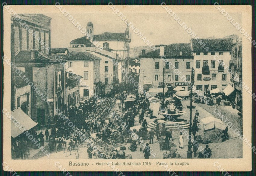 Vicenza Bassano del Grappa Militari cartolina QK7724 – fronte