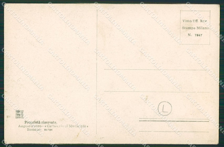 Vicenza Bassano del Grappa PIEGHINA cartolina QK7726 – retro