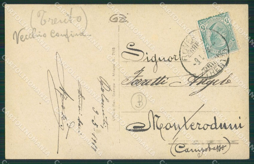 Vicenza Recoaro PIEGA cartolina QK7744 – retro