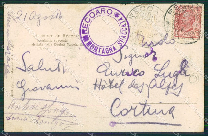 Vicenza Recoaro cartolina QK7760 – retro