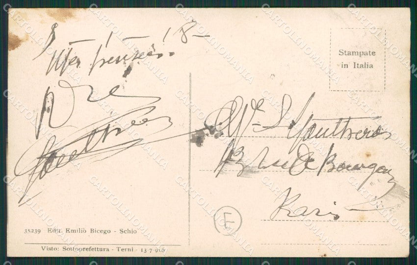 Vicenza Schio cartolina QK7883 – retro
