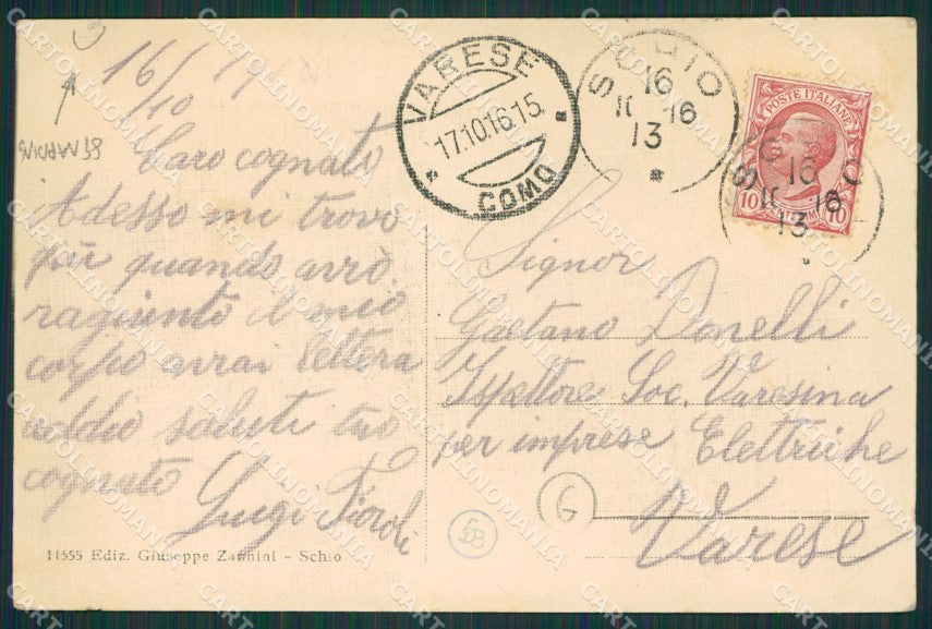 Vicenza Schio Saluti da STRAPPINO cartolina QK7892 – retro
