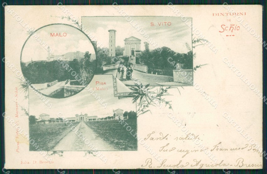 Vicenza Schio Malo Pisa San Vito cartolina QK7899 – fronte