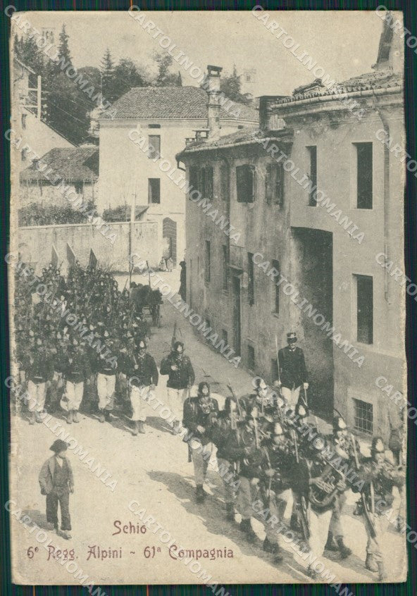 Vicenza Schio Alpini Militari cartolina QK7901 – fronte