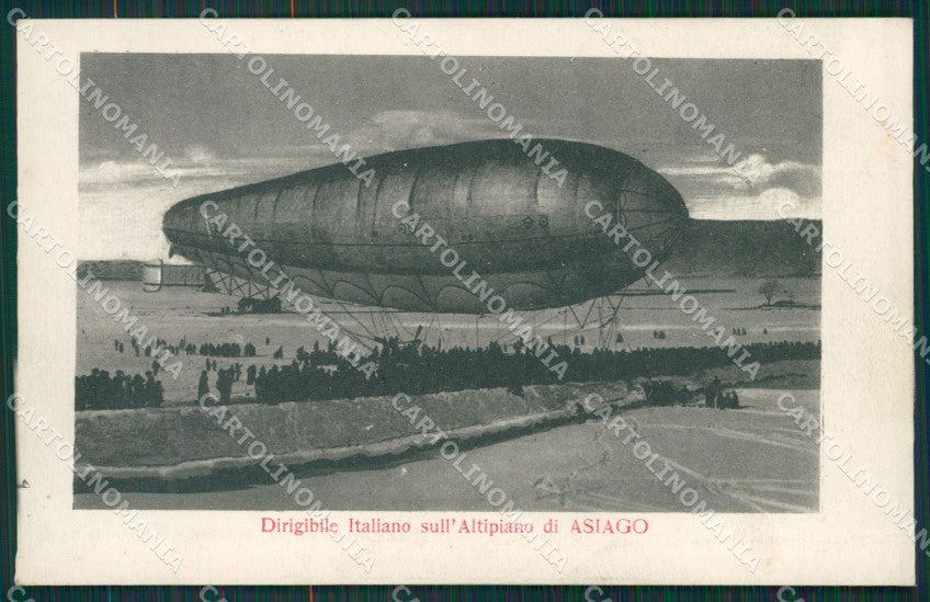 Vicenza Asiago Aviazione Dirigibile cartolina QK7910 – fronte