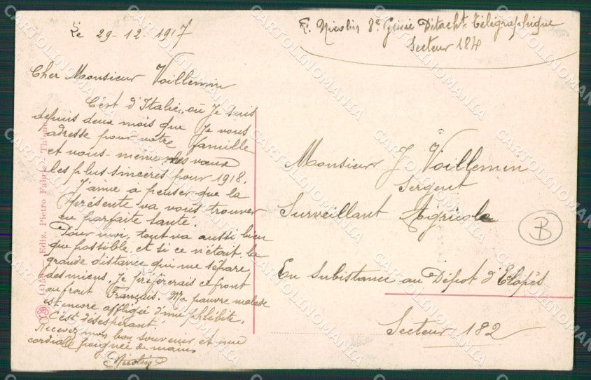 Vicenza Thiene PIEGHE cartolina QK7917 – retro