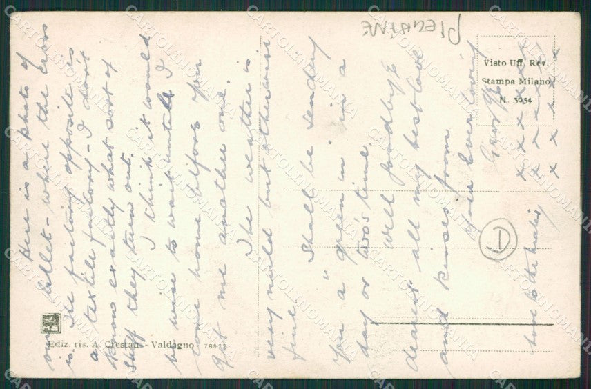 Vicenza Valdagno Maglio di Sopra PIEGHINE cartolina QK7936 – retro