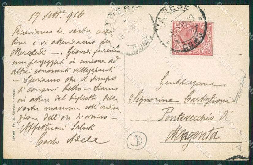 Varese Città PIEGHINA cartolina QK8003 – retro