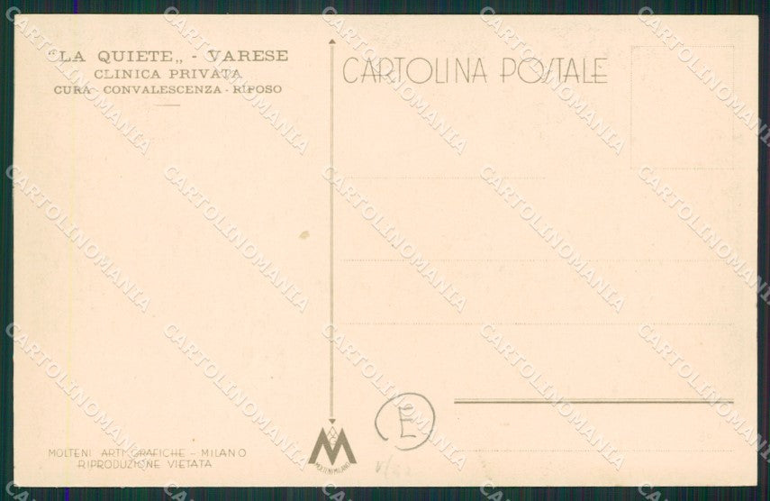 Varese Città Tennis cartolina QK8014 – retro