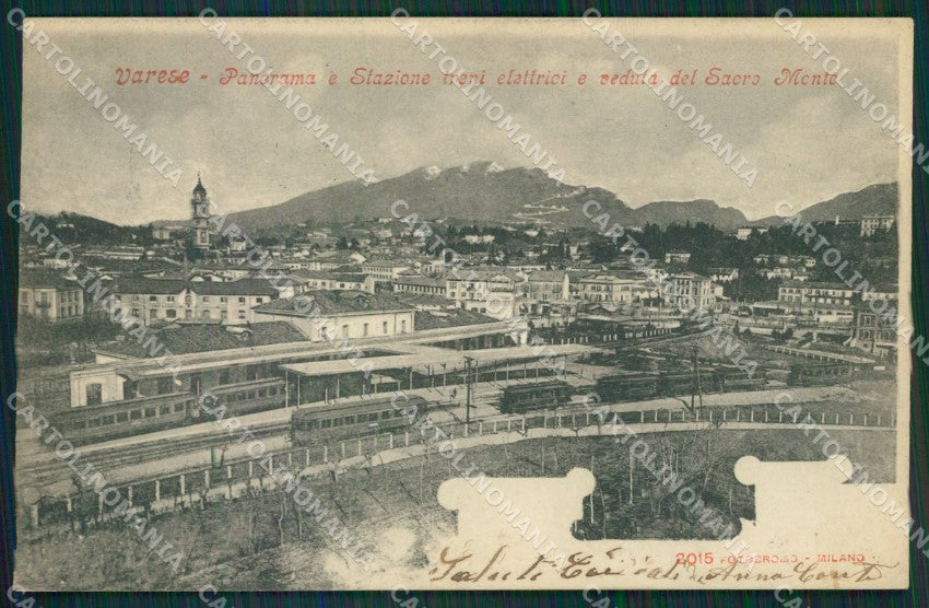 Varese Città Stazione Treno cartolina QK8047 – fronte