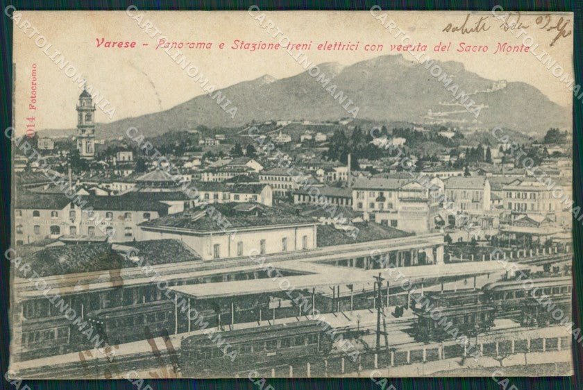 Varese Città Stazione Treno cartolina QK8048 – fronte
