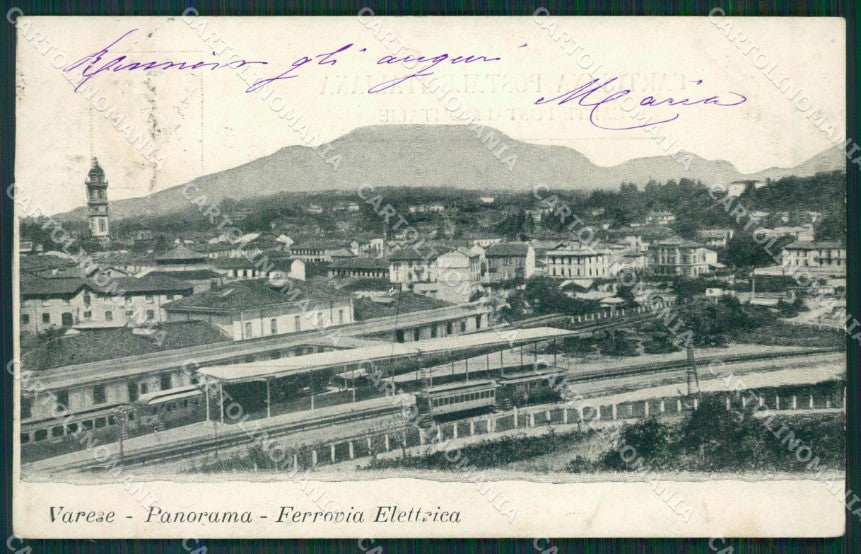 Varese Città Stazione Treno cartolina QK8065 – fronte
