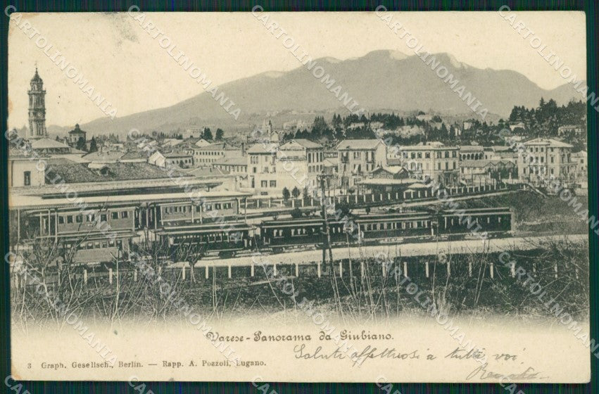Varese Città Stazione Treno cartolina QK8069 – fronte