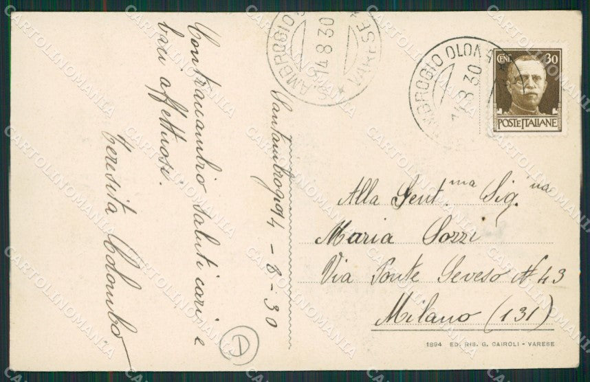 Varese Sant'Ambrogio cartolina QK8081 – retro
