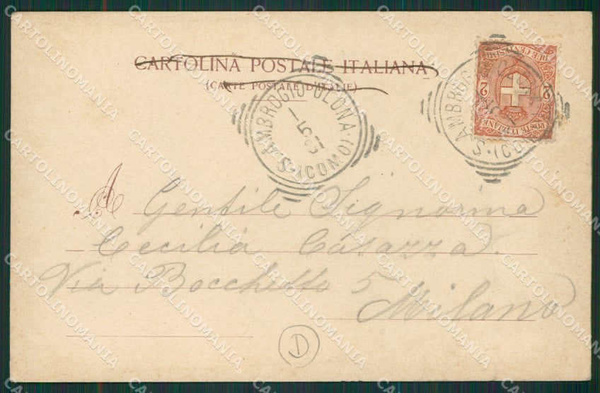 Varese Sant'Ambrogio Tram cartolina QK8082 – retro