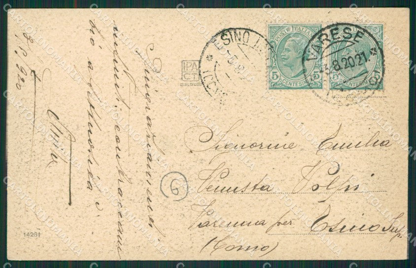 Varese Sant'Ambrogio Tram cartolina QK8102 – retro