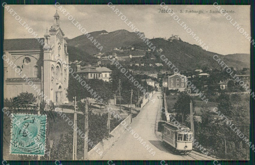 Varese Sant'Ambrogio Tram cartolina QK8103 – fronte