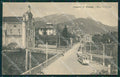 Varese Sant'Ambrogio Tram RIFILATA PIEGHINA cartolina QK8104 – fronte