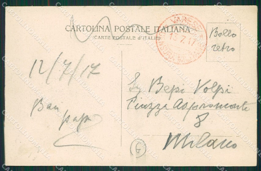 Varese Sant'Ambrogio Tram cartolina QK8105 – retro
