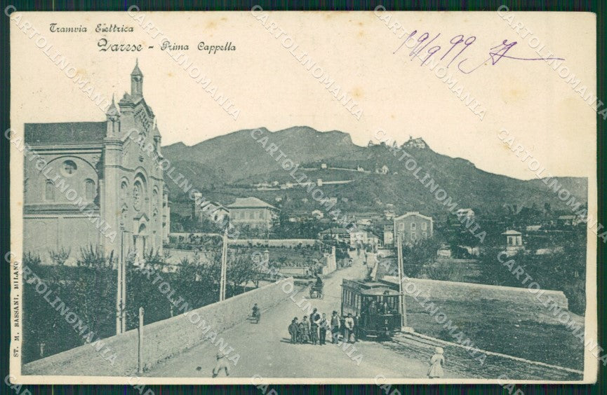 Varese Sant'Ambrogio Tram cartolina QK8109 – fronte