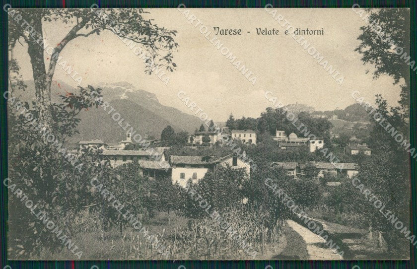 Varese Velate RIFILATA cartolina QK8138 – fronte