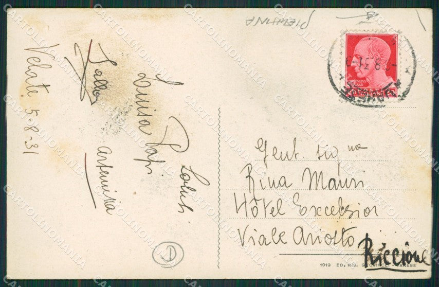 Varese Velate PIEGHINA cartolina QK8140 – retro