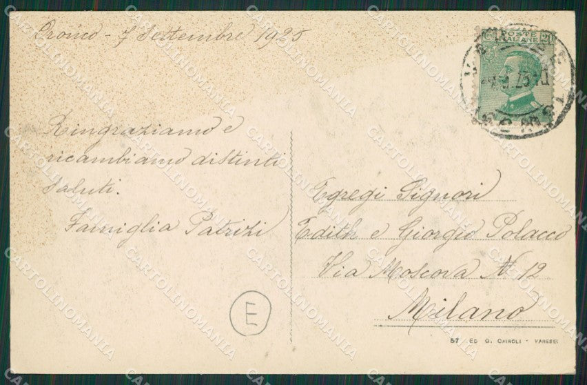Varese Oronco cartolina QK8158 – retro