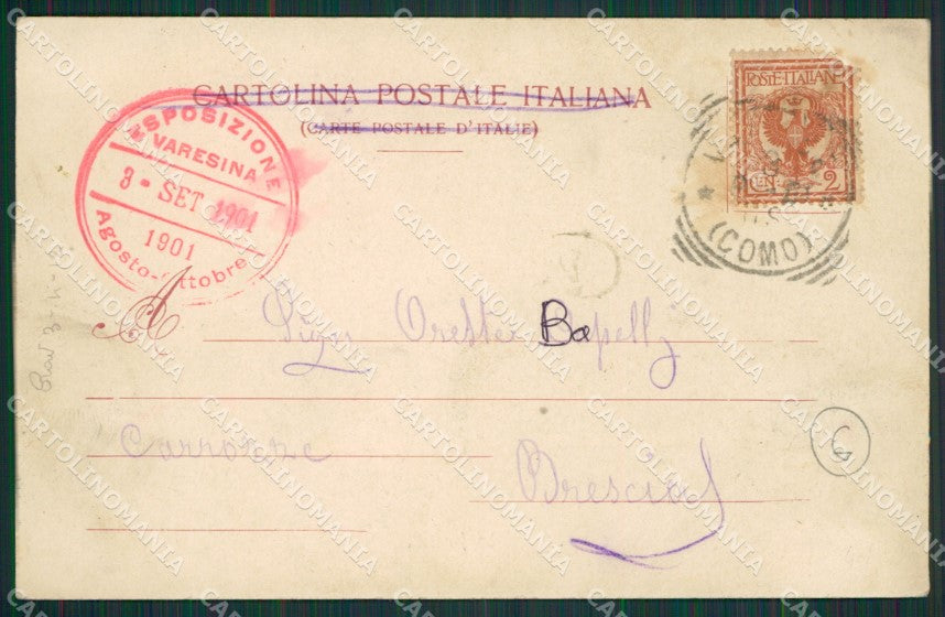 Varese Città Esposizione PIEGHE cartolina QK8200 – retro