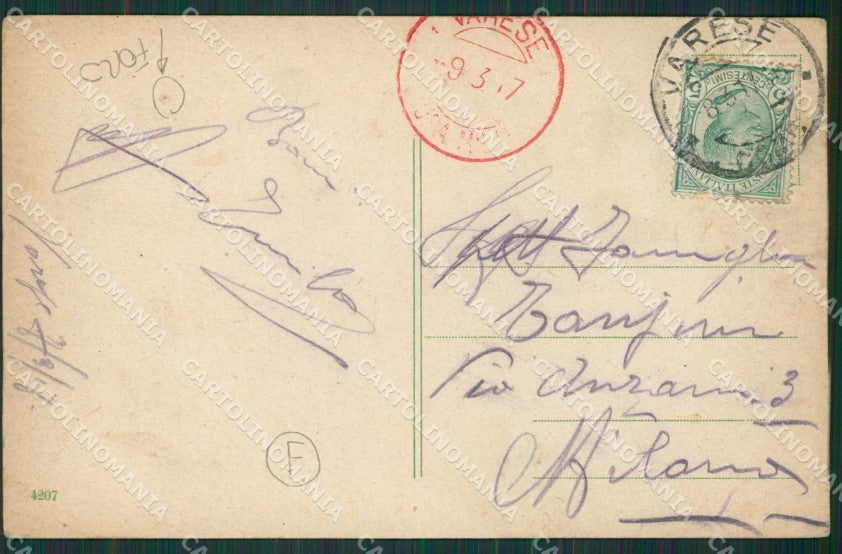 Varese Lago FORO cartolina QK8238 – retro