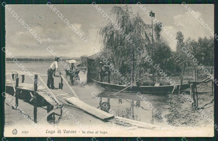 Varese Lago TRACCE UMIDO cartolina QK8245 – fronte