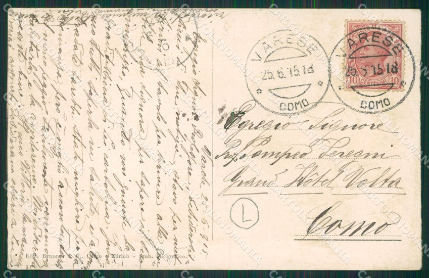 Varese Lago TRACCE UMIDO cartolina QK8245 – retro